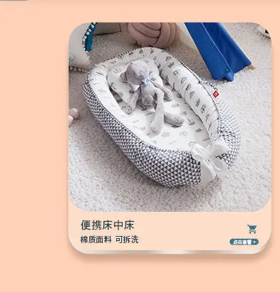 Baby Bed Crib Portable Bassinet Bedside Liftable Cradle Bed Playpen Newborn With Changing Table Storage Bag Mosquito Net