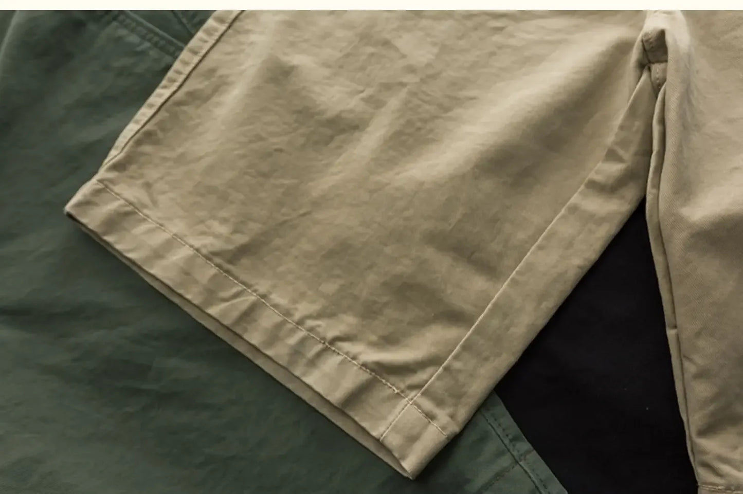 DAILOU  Workwear Pants, Summer Texture, Washed Shorts,  Japanese Style Solid Color Trend, Versatile Slim Fit Capris