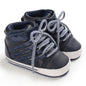 Lucky Blue Newborn Infant Toddler Boy Girl Casual Breathable Soft Cloth Bottom  Anti-slip PU Leather First Walkers Canvas Shoes