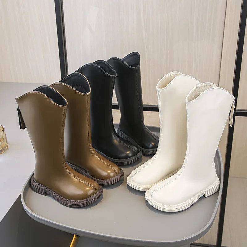 2025 NEW Girls Boots Fashion Cute Autumn Winter Casual Walking Shoes 4 To 12 Years Waterproof Comfortable Girl Ankle Boots