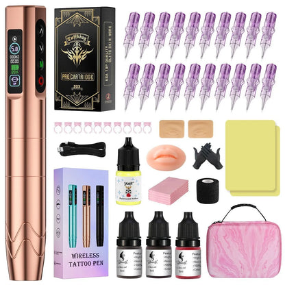 Beauty wireless battery embroidery machine set, integrated contact lens and eyebrow tattooing machine, cross-border source