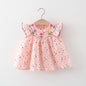 Cotton Baby Dress Flower Embroidery Comfortable Baby Dress Colorful Polka Dot Printed Dress