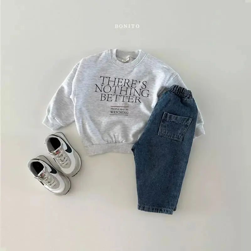 2025 Autumn New Baby Loose Denim Trousers Infant Toddler Casual Pants Fashion Boys Girls Versatile Pocket Jeans Kids Clothes