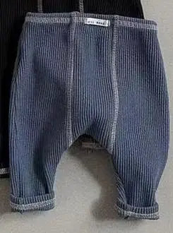 Autumn New Baby Solid Thread Leggings Cotton Boy Girl Drawstring Trousers Infant Toddler Pp Pants Newborn Casual Pants 0-24M