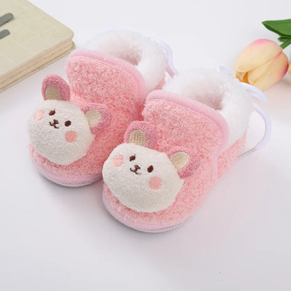 Winter Snow Baby Boots Newborn Toddler Warm Boots Winter First Walkers Baby Girls Boys Shoes Soft Sole Cute Cartoon Snow
