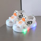 Little Duck Light-up LED Sandals for First Walker Anti-kick Baby Shoes for 0-3 Years Old Pre walker Soft Sole Cartoon for Girl