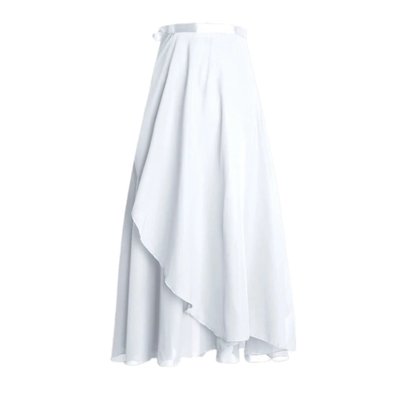 Women Wrap Dance Skirt Girls Long Dance Skirt Ballet Wrap Skirt Dance Skate Over Scarf Skirt Dancewear