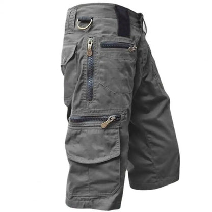 Stylish Short Pants Mid Waist Summer Cargo Shorts Sweat absorbing Zipper Pocket Pants