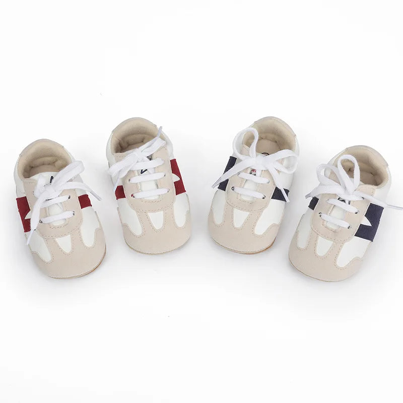Newborn Baby Sneakers Letter Patchwork Baby Casual Shoes Anti-slip Hundred Toddler Baby Boys Girls Shoes 0-18 Months