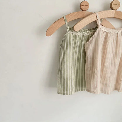 MILANCEL Baby Girls Clothes Striped Camisole And Bloomers 2 Pcs Baby Girls Clothes New born Baby Clothes Set