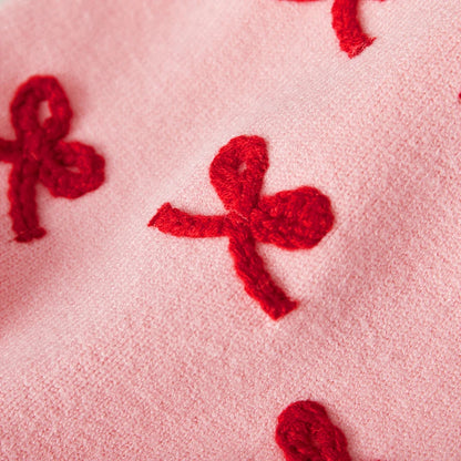 Suefunskry Baby Girl Overalls, Sleeveless Bows Pattern Knit Romper Bodysuit Spring Fall Clothes for Casual Daily