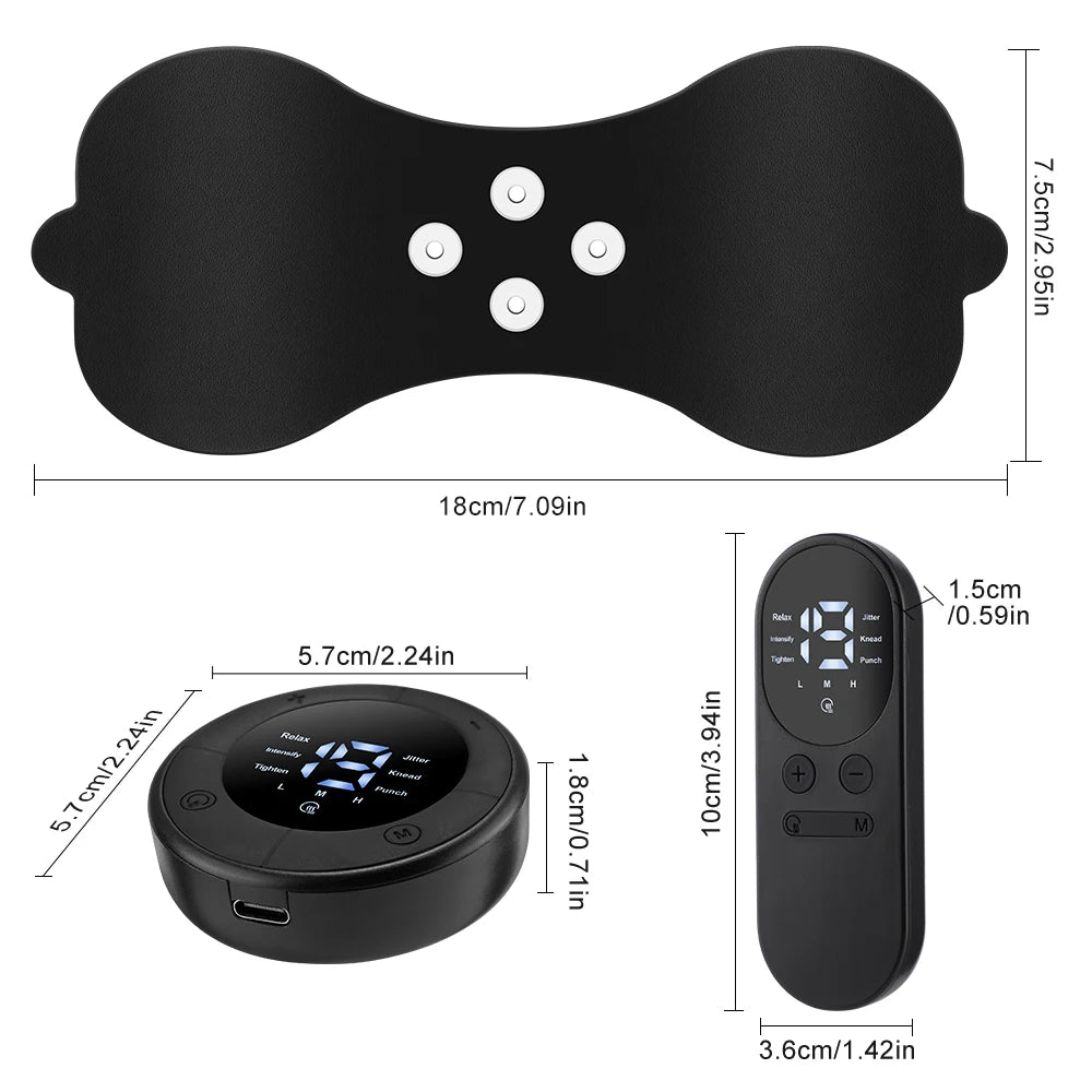 Smart Electric Neck Massager Set Cervical Patch 8 Modes 19 Levels Intensity Portable Home Use Massage Tools for Relieve Fatigue