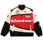 Motorcycle Baseball Jackets Men Y2K Harajuku Letter Embroidery Patchwork Coats Vintage Hip Hop Streetwear Varsity Jacket Unisex