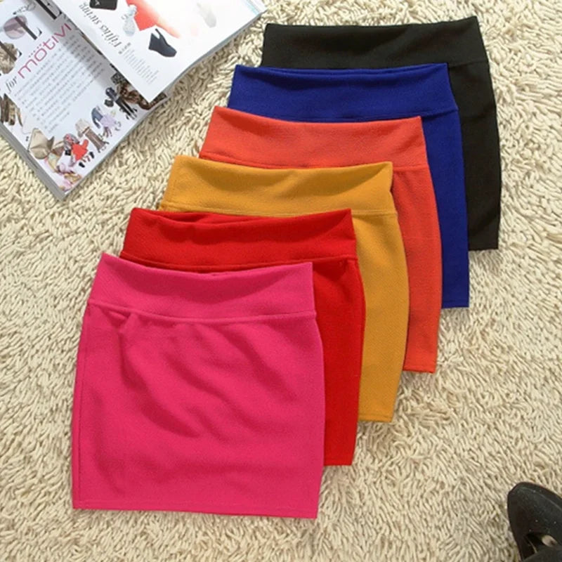Black Micro Mini Skirts 2025 Summer Sexy Girls Skirts Casual Package Hip Above Knee Short Skirts Women Tight Office Party Female