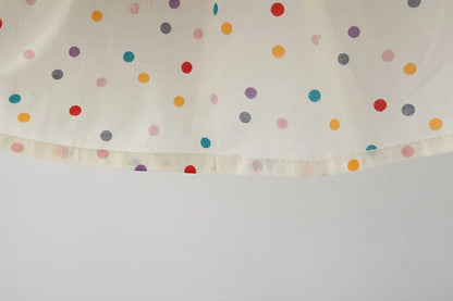 Cotton Baby Dress Flower Embroidery Comfortable Baby Dress Colorful Polka Dot Printed Dress
