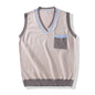 Men Knit Sweater Vest ins sweater vest Korean fashion clothes