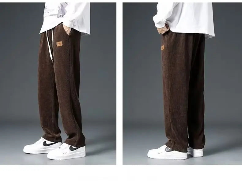 2025 New Design Spring Autumn Straight Sweatpants men baggy pants Men's pants joggers Male Loose Grey Casual Pants for men's