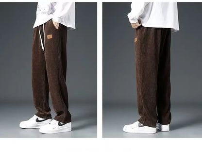 2025 New Design Spring Autumn Straight Sweatpants men baggy pants Men's pants joggers Male Loose Grey Casual Pants for men's