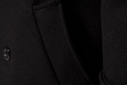 Spring Long Woolen Coats Men Fashion Double Breasted Trench Coats Autumn Turn Down Collar Slim Fit Windbreaker Male Outwear