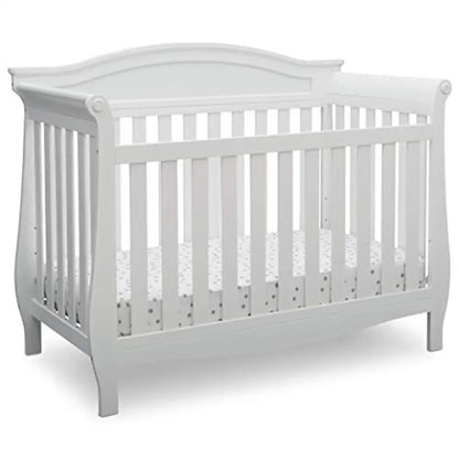 Convertible 4-in-1 Baby Crib Bianca White Toddler Daybed Full Size Rails Solid Pine Wood JPMA Certified Nursery Collection