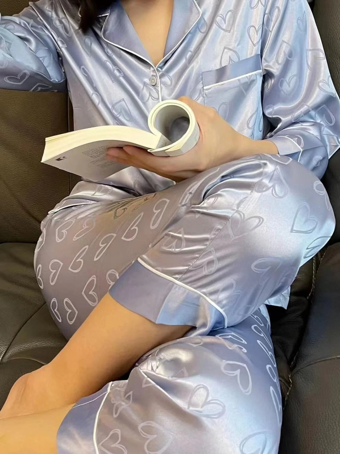 Summer Cool Ladies Faux Silk Polyester PJ Sexy Sling Pajama Sets Home wear Women's Pajamas Female Sleepwear Home wear Gift for GF
