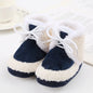 Baywell Baby Boots Newborn Winter Plush Snow Booties for Infant Boys Girls Soft Comfortable Lace Up Warming Shoes