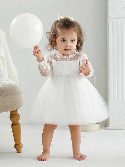 Baby Christening Stuff Dress Baby Dress Girls Party Birthday Wedding Princess White Dresses for Woman
