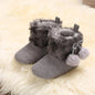 Autumn and Winter Baby Plush Thick Warm Cotton Shoes 0-18 Months Soft Soled Comfortable Non Slip Boots