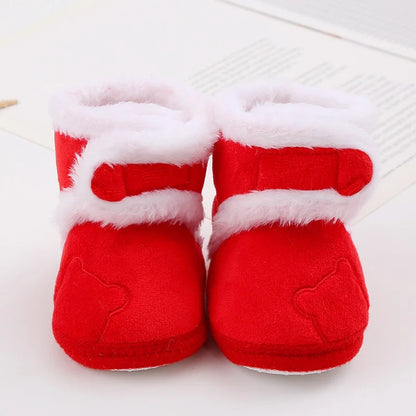 Baby Winter Snow Boots Cute Bear Warm Fluff Balls Indoor Soft Sole Infant Newborn Toddler Baby Shoes 0-18M