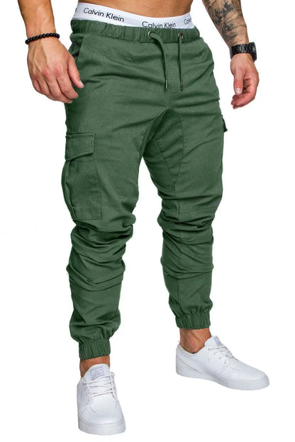 New Men's Casual Work Pants With Multiple Pockets Sports Jogger Pants