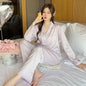 Women Casual Luxury Pajamas Thin Pajamas Female Sleepwear New Elegant Ladies Faux Silk Polyester Dots Pajama Sets Sexy Home wear