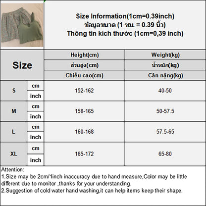 Floral Elastic Waist Pajama pants Vest With bra pads Chest Pajama Pants Home Pants Set Pajamas women high value