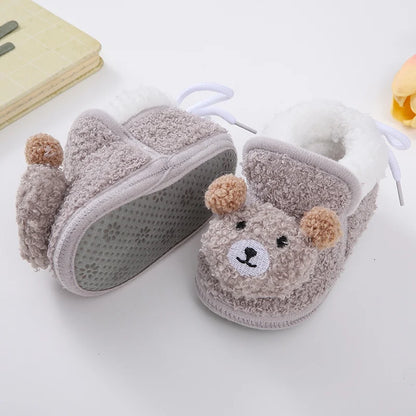 Winter Snow Baby Boots Newborn Toddler Warm Boots Winter First Walkers Baby Girls Boys Shoes Soft Sole Cute Cartoon Snow