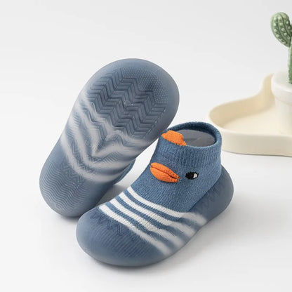 Baby First Shoes Toddler Walker Infant Boys Girls Kids Rubber Soft Sole Floor Barefoot Casual Shoes Knit Booties Anti-Slip