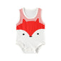Summer Baby Bodysuit Kids Sleeveless Casual One-Pieces Newborn Boy Girl Cartoon Animal Romper Toddler Jumpsuit Clothes 0-2 Years