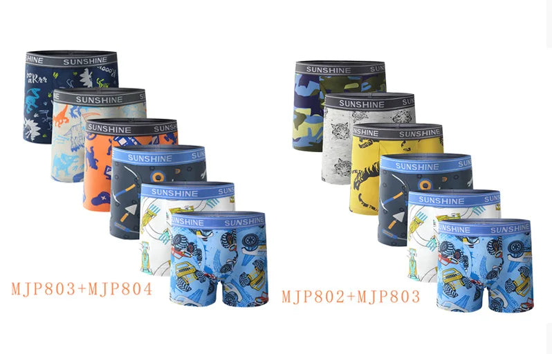 6 Pcs Baby Toddler Boys' Underwear,  100% Cotton Kids Underwear, Little Boys Briefs Soft Dinosaur Boxer Briefs