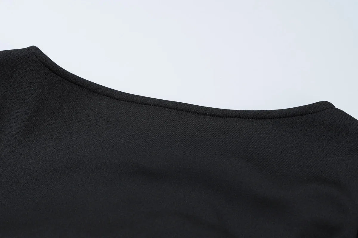 New Knitted Ruffle High Waist Mini Dress Women's Sexy Slim Long Sleeve Short Skirt Bodycon Dress Fall Luxury Crochet Clothes