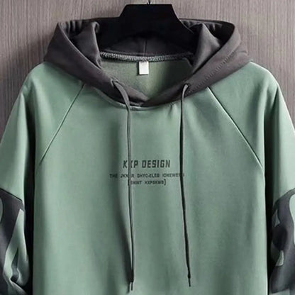 Pullover Sweatshirt Breathable Winter Hooded Plush Lining Men Sweatshirt Thick Skin-Touch Pullover Hoodie Daily Clothing