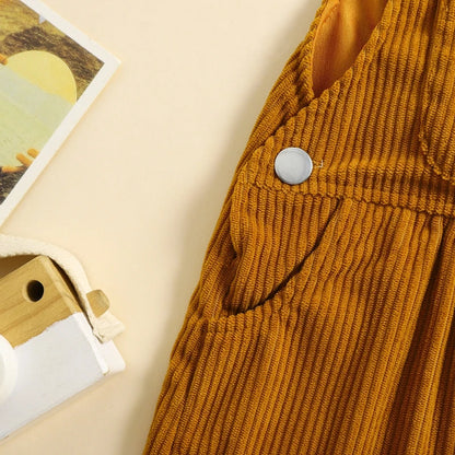 2025 Lorrainian 3-24M Baby Girl Summer Overalls Infant Wide Leg Solid Color Jumpsuit Front Pocket Suspender Pants Outfits