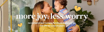 Folding Portable 3-in-1 Convertible Mini Crib and Twin Bed in White, Greengard Gold Certified