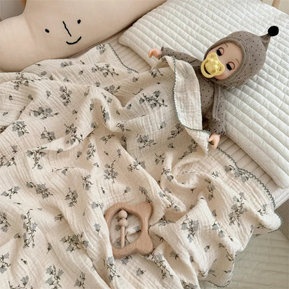 Summer Muslin Swaddle Blankets Cotton Soft Baby Blanket For Boys Girls Newborn Baby Receiving Blanket Sleeping Cover Crib Quilts