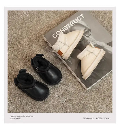 Children's Winter Snowy Boots Girls' Versatile Warm  Boys' Cotton Shoes Size 17-30