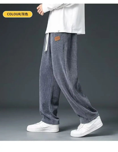 2025 New Design Spring Autumn Straight Sweatpants men baggy pants Men's pants joggers Male Loose Grey Casual Pants for men's