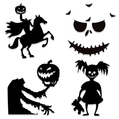 Halloween decoration room door stickers window décor skeleton hand pumpkin DIY devil witch hat glass window stickers ghost