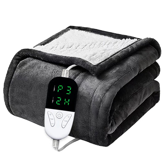 Heated Blanket-Electric Blanket, Soft Heated Throw Blanket with 6 Heating Levels & 4 Hours auto-Off,Over-Heat Protection