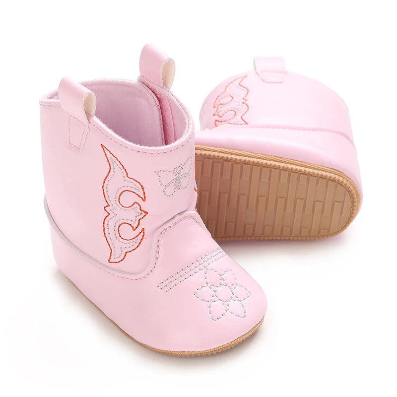 Baby Boots Made Of Soft PU and High-quality Cotton 2024 New Autumn and Winter Short Boots With Rubber Soles and Anti Slip Baby