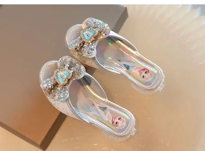 Disney Frozen Elsa Shoes For Girls Children Cartoon Princess Flats Kids Beach Home Shoes Inside Outside Slippers Size 26-36