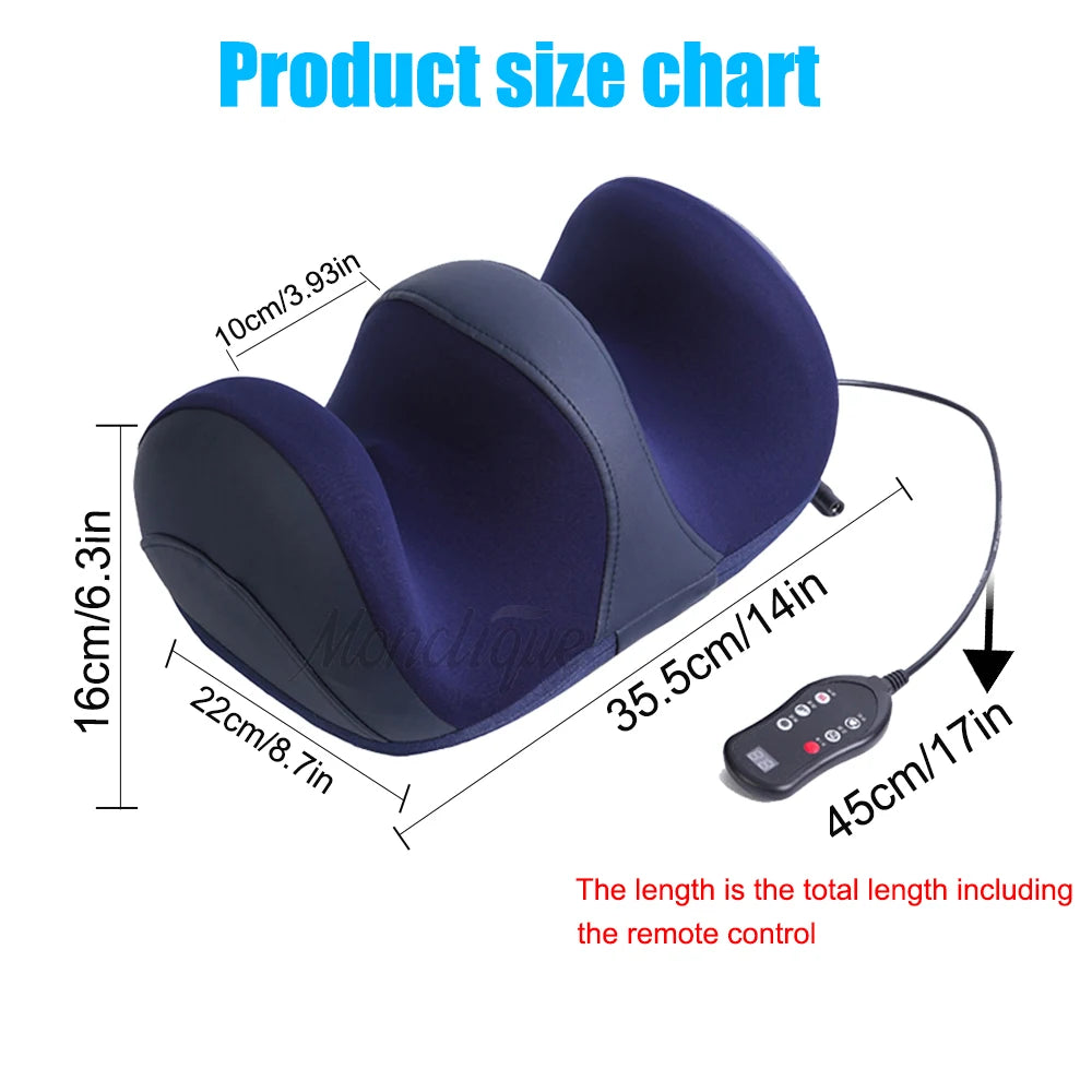 Smart Electric Leg Massager Heating Foot Therapy Hot Compression Shiatsu Kneading Roller Calf Muscle Relaxation Foot Spa Machine