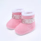 Winter Baby Boots Plus Velvet Snow Booties Baby Shoes Warm baby Girl Shoes Pompom Soft Sole Indoor Walking Shoe