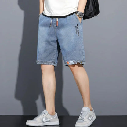 Men's Loose Baggy Denim Short Men Jeans Fashion Streetwear Hip Hop Long Capri Cargo Shorts Pocket Male pantaloons cartos